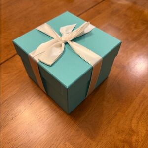 Tiffany & Co. Blue Jewelry Box, Gift Box with Ribbon